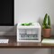 IRIS USA 4 Pack 6qt Plastic Compact Stackable Storage Drawers, Black/White